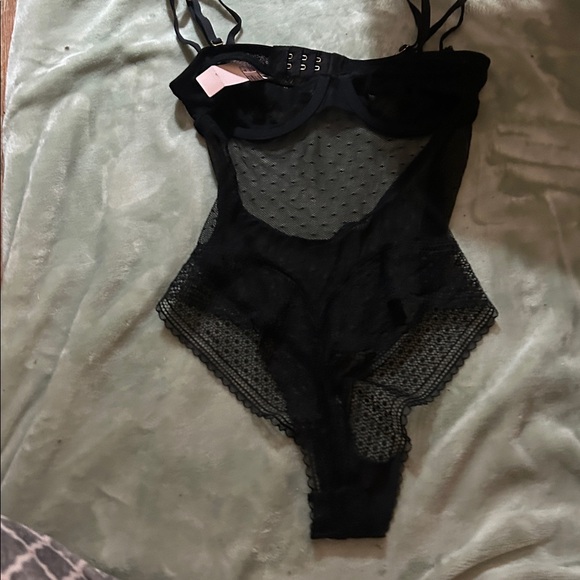 Black Lace Teddy - Picture 2 of 3